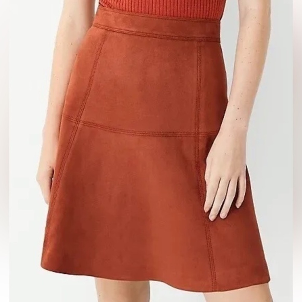 Ann Taylor Faux Suede Skirt, size 4P. Like new condition